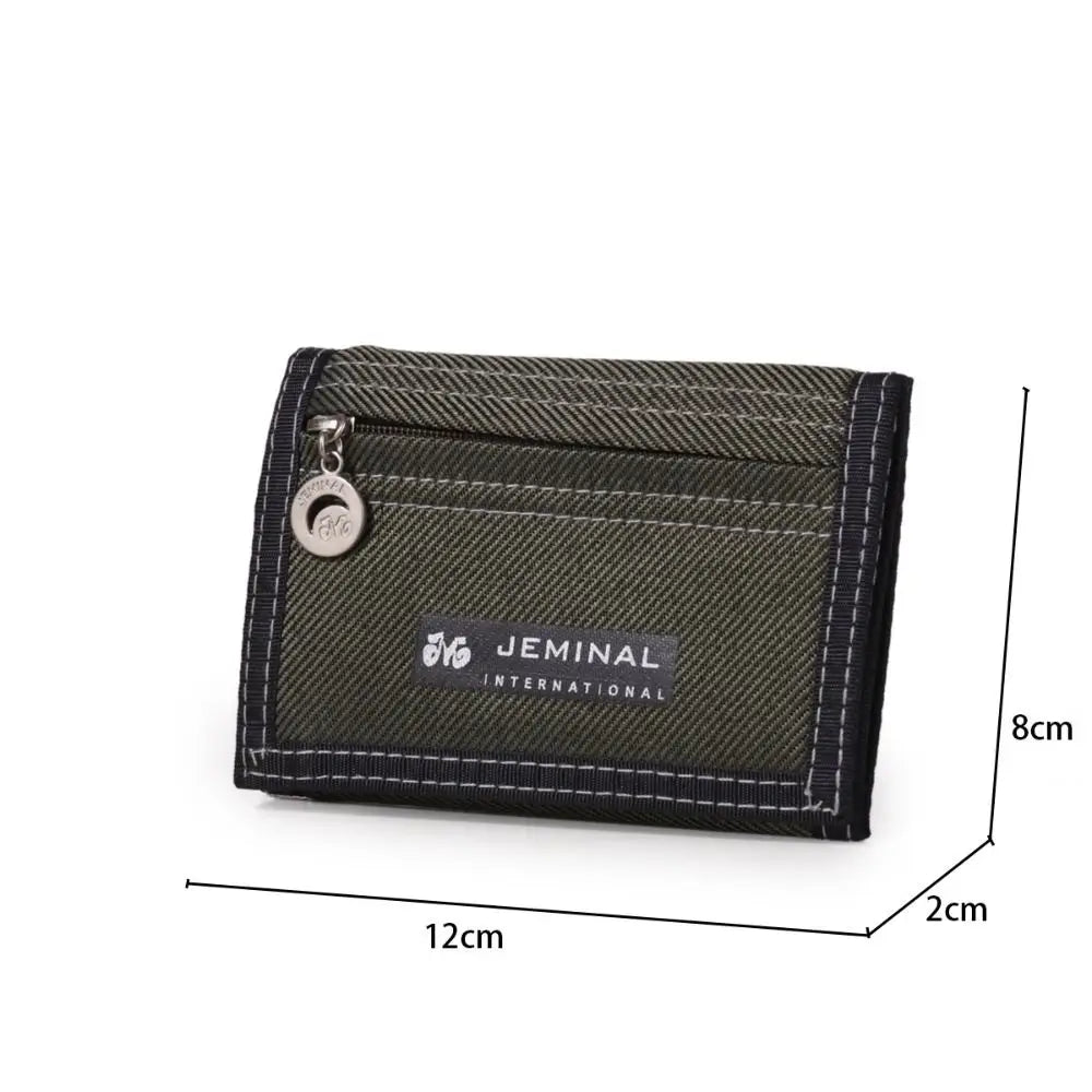 Men's Canvas Trifold Wallet – Card, Cash & Coin Holder Men's Trifold Wallet HIP