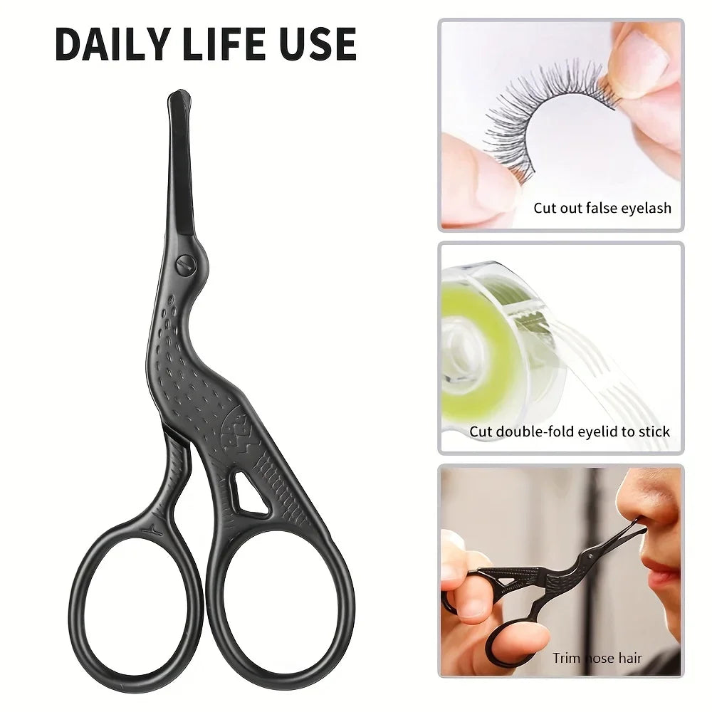 Safety Round Tip Nose & Eyebrow Hair Scissors – Stainless Steel Grooming Scissors HIP