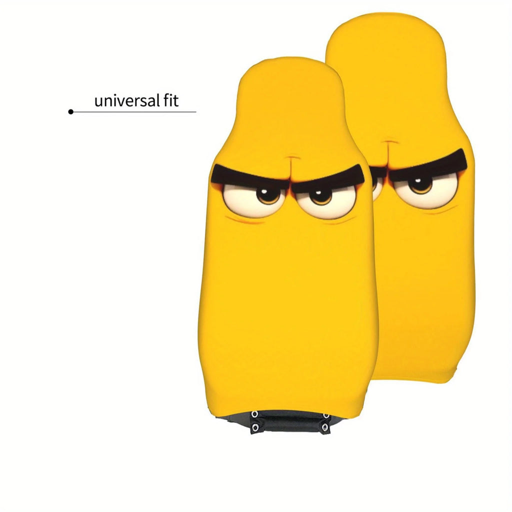 Yellow Frowning Eyes Car Seat Covers – Front Seat Protector Car Seat Cover HIP