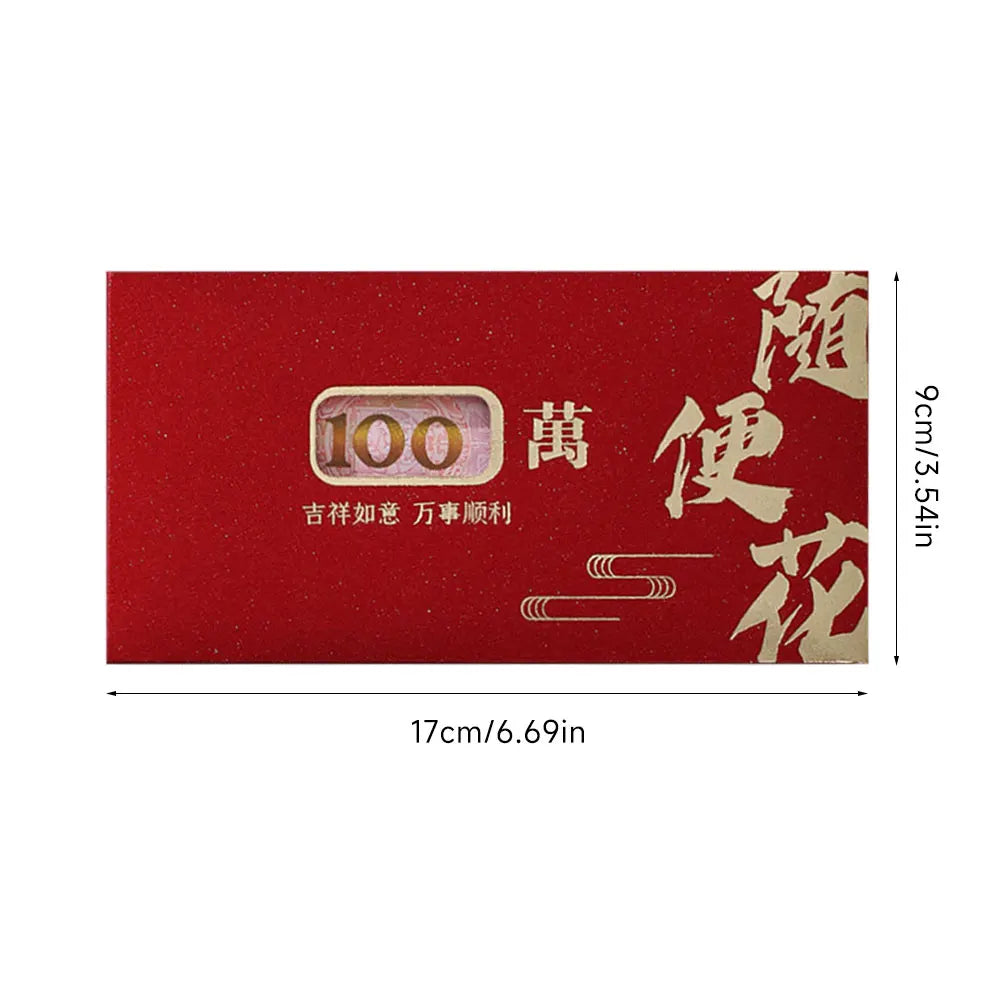 6pcs Horse Year Chinese Style Red Envelopes 2026 New Year Hongbao Blessing Good Celebration Party Red Packet Luck Money Bags HIP