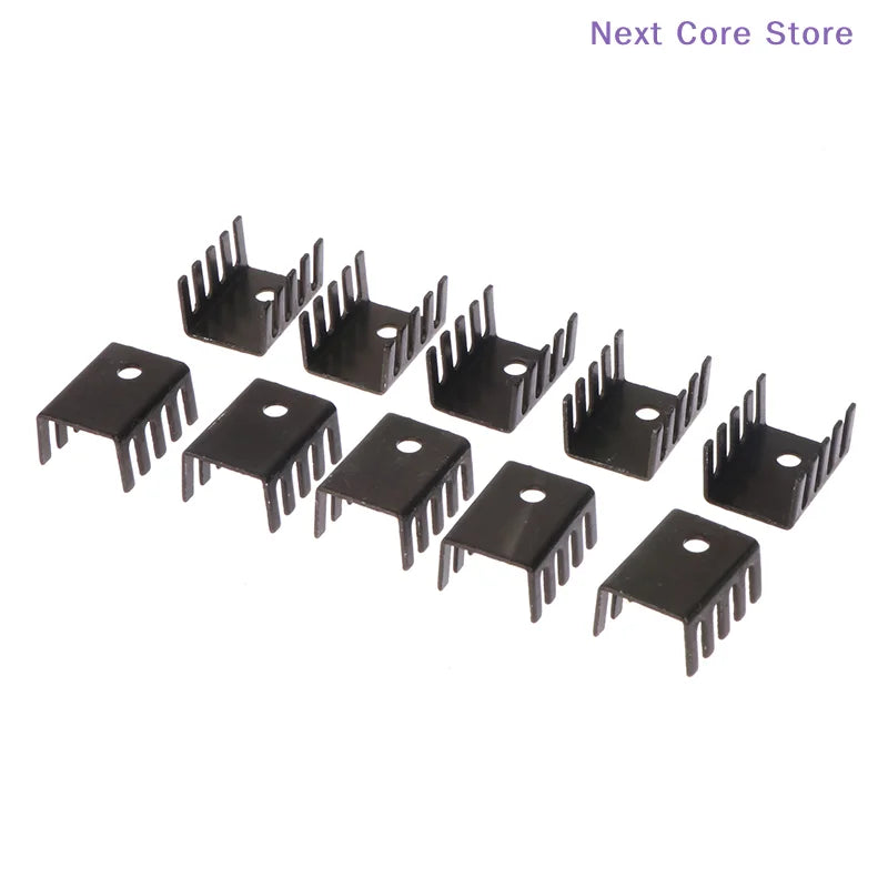 10-Pack TO-220 Aluminum Heatsink for 7805 – 19×15×10mm Electronic Heatsink HIP