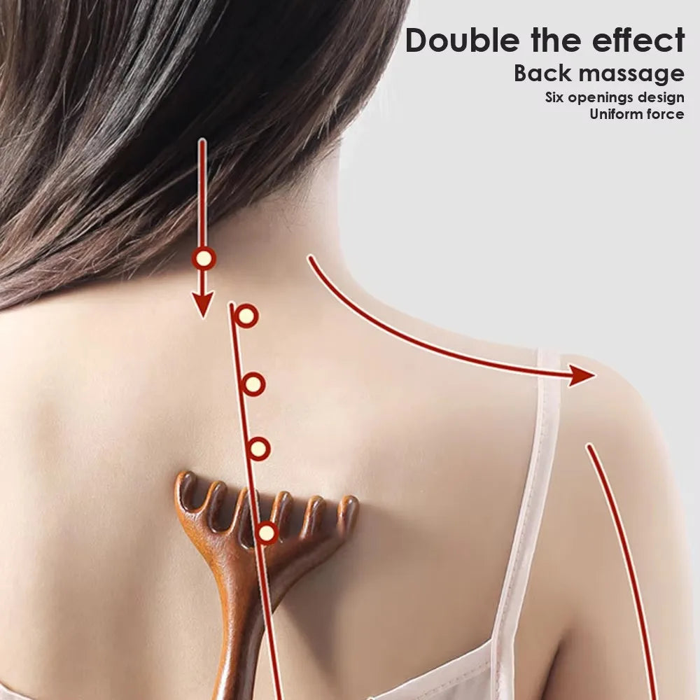 Six-Claw Scalp Massager Gua Sha Comb – Anti-Static Spa Tool Scalp Massager Comb HIP