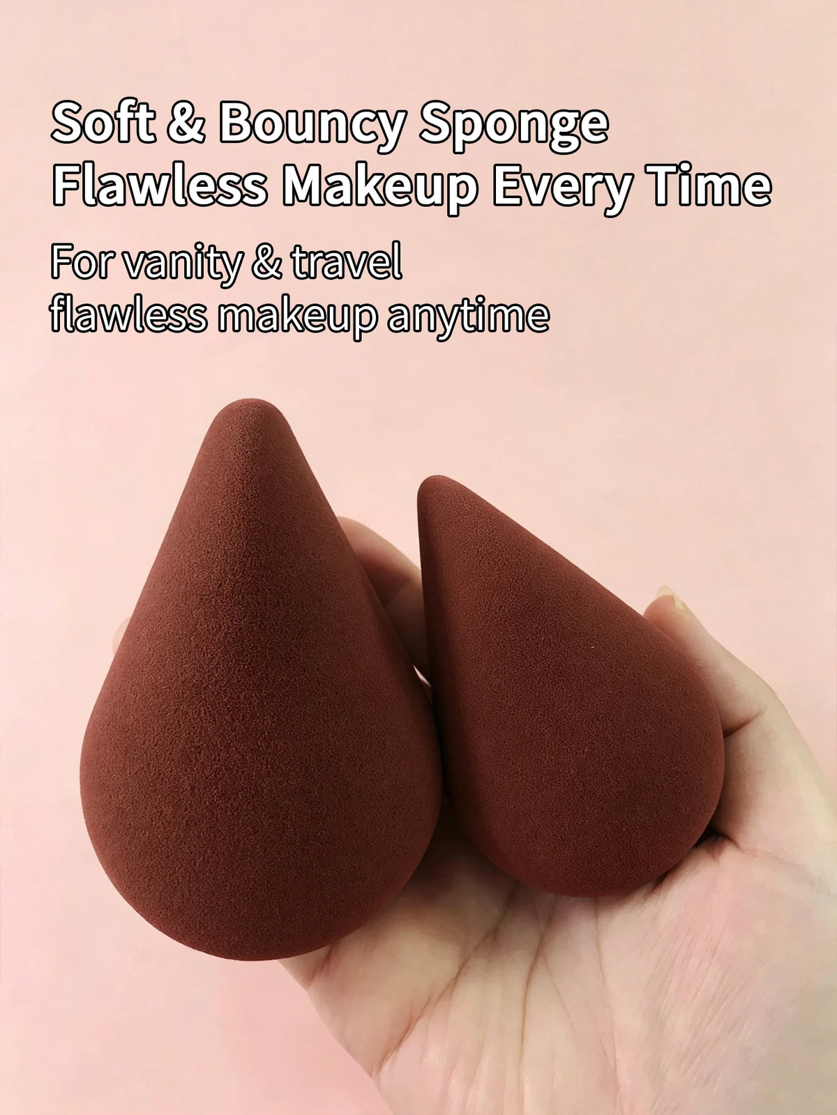 Brown Makeup Sponge Set – Soft Wet & Dry Foundation Puff Makeup Sponge Set HIP