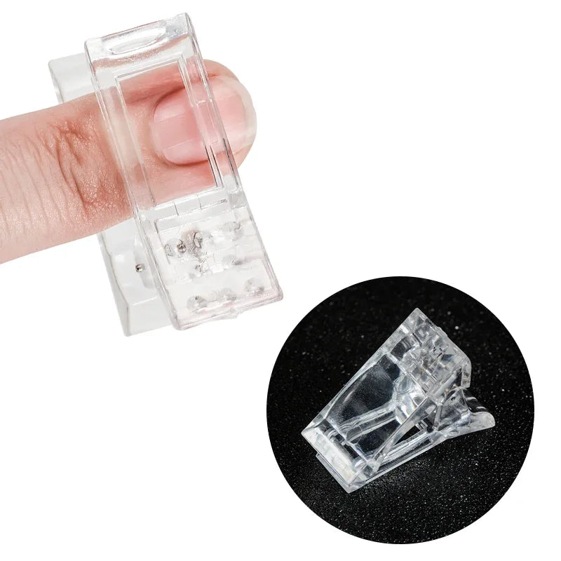 Nail Extension Fixing Clips – Poly Gel & Acrylic Mold Tool Nail Extension Clips HIP
