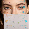 Colorful Eyes Makeup Stickers Laser Eye Eyeliner Eyebrows Face Art Sticker Decals Halloween Temporary Tattoo Party Decorations HIP YXT-023-1Pc