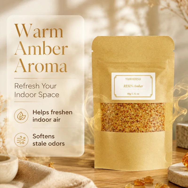 Amber Resin Incense – Natural Scented Resin for Home Fragrance Resin Incense HIP WHITE