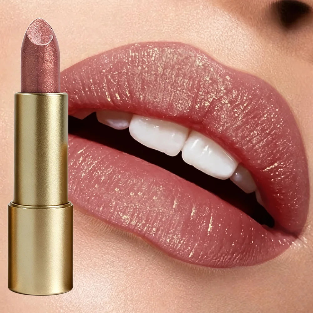 JUJU Dream Shimmer Metallic Lipstick – Long-Lasting Moisturizing Metallic Shimmer Lipstick HIP