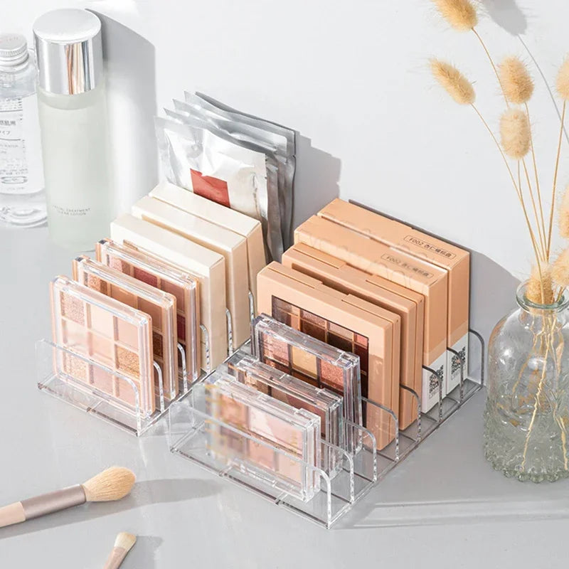 Clear Acrylic Eyeshadow Palette Organizer – 7-Grid Holder Makeup Storage Organizer HIP
