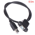 USB 2.0 Panel Mount Extension Cable – Type B Male to Female USB Extension Cable HIP 0.5m