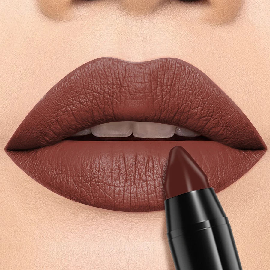 1PC 15 Colors Nude Velet Matte Lipstick Pen Waterproof Long Lasting Red Pink Lip Liner Pen Korean Makeup Lip Tint Lip Glaze HIP
