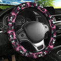 Gothic Skull & Rose Steering Wheel Cover – 15 Inch Black Steering Wheel Cover HIP black