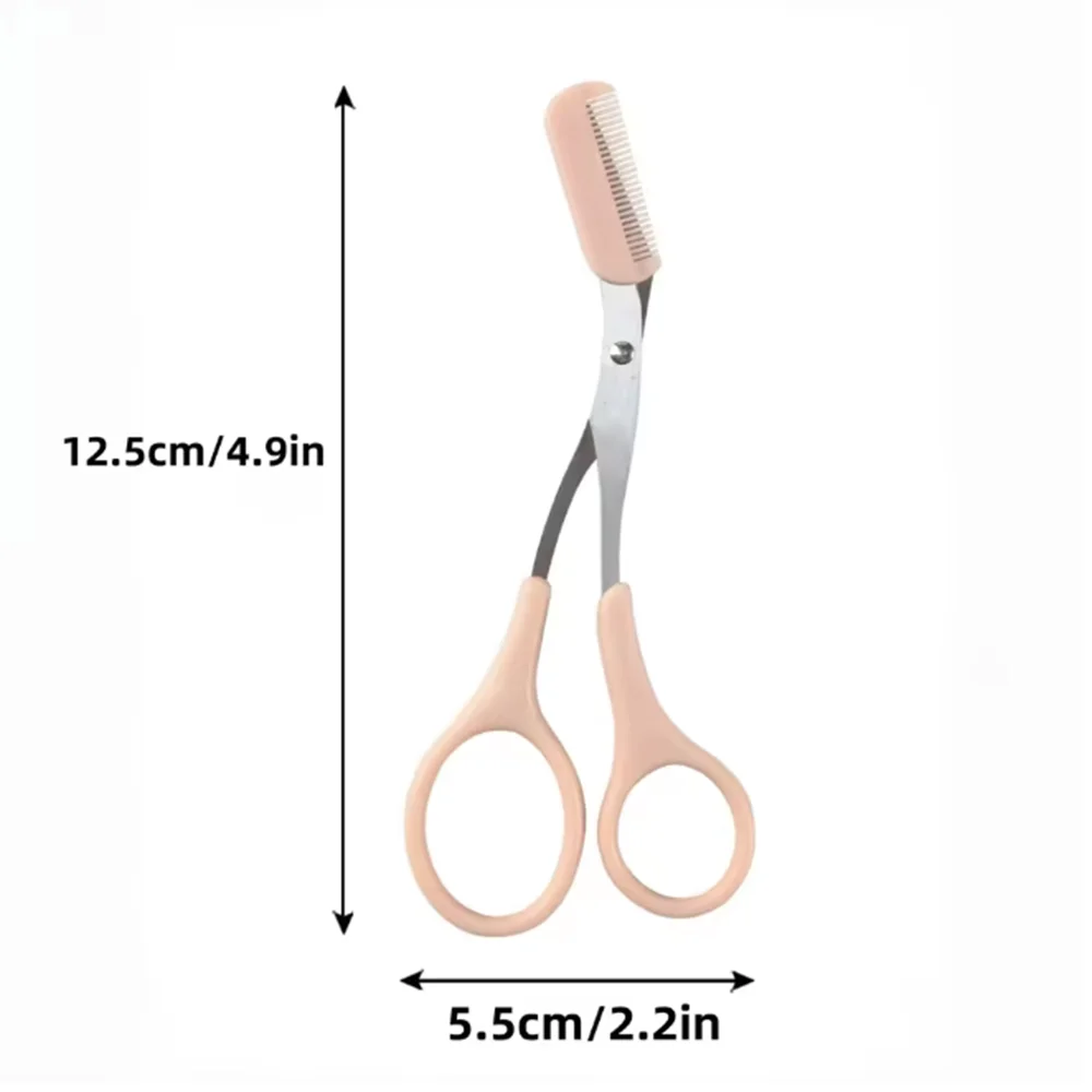Eyebrow Scissors with Comb – Stainless Steel Trimmer | HIP Eyebrow Trimmer Scissors HIP