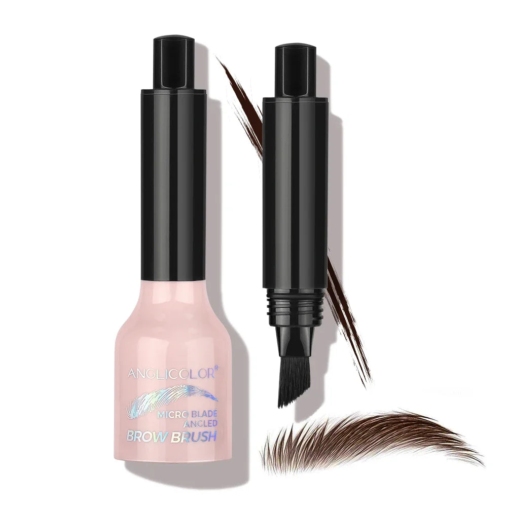 Wild Eyebrow Pencil Square Angled Brush Velvet 3D Brow Dye Cream Hairline Anti-smudge Waterproof Multifunction Eyebrow Tint Pen HIP 04chocolate