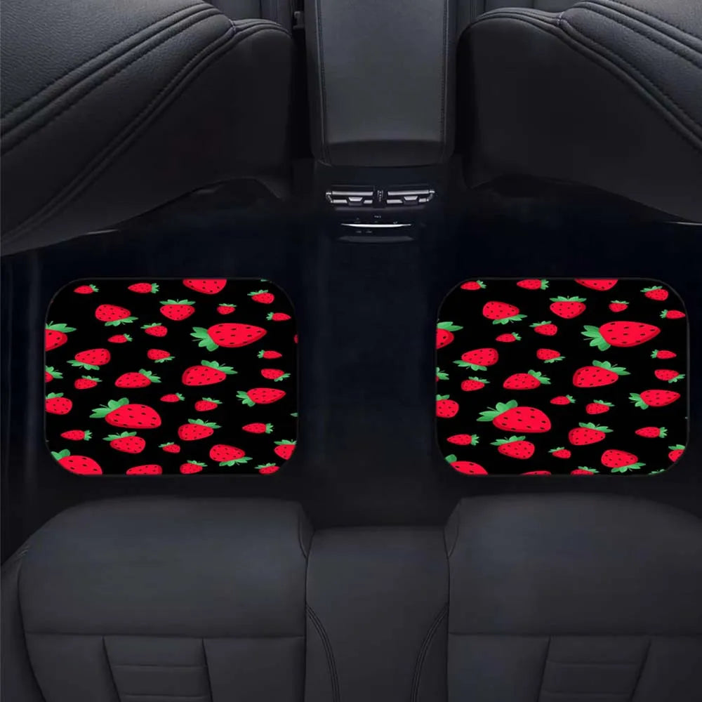 Red Strawberry Car Floor Mats – Anti-Slip, Universal Fit Car Floor Mats HIP