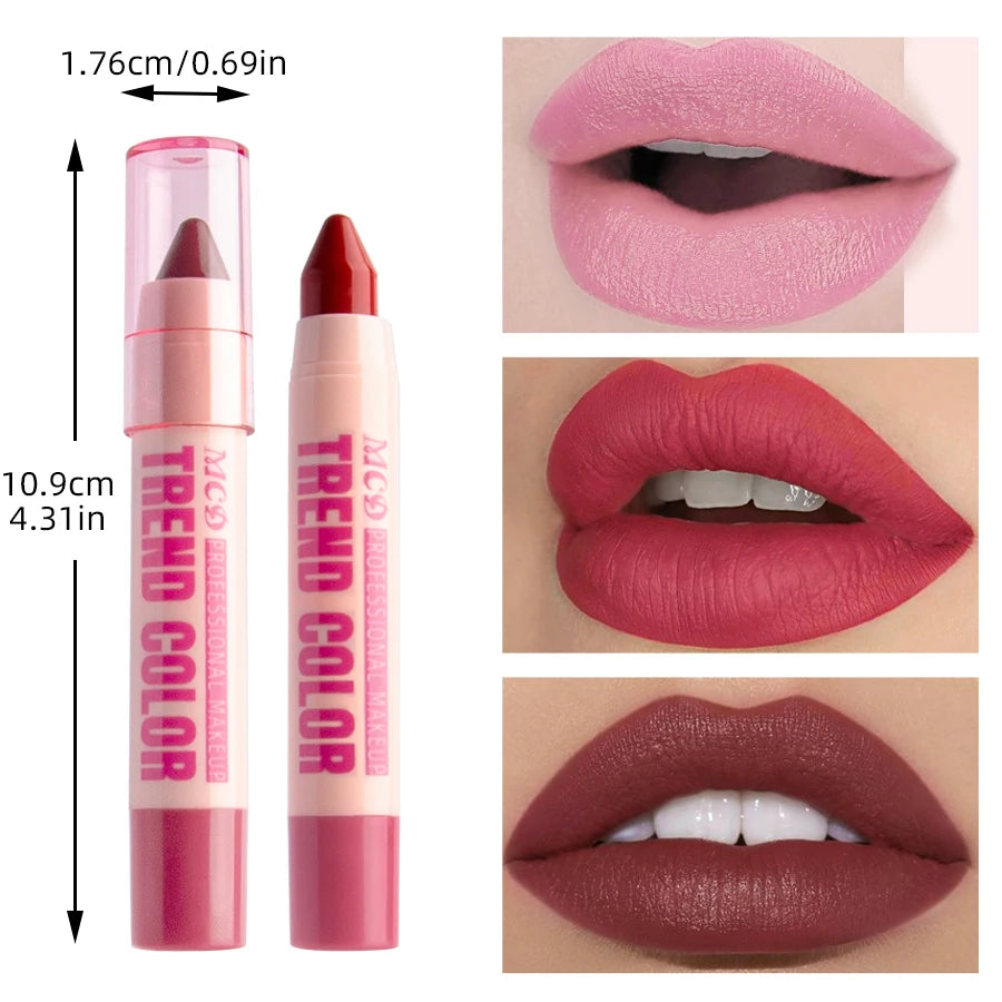 Moisturizing 12 Color Lipliner Pen Waterproof Plumping Stain Lipstick Natural Nude Pink Lip Liner Outline Lips Contour Makeup Fo HIP
