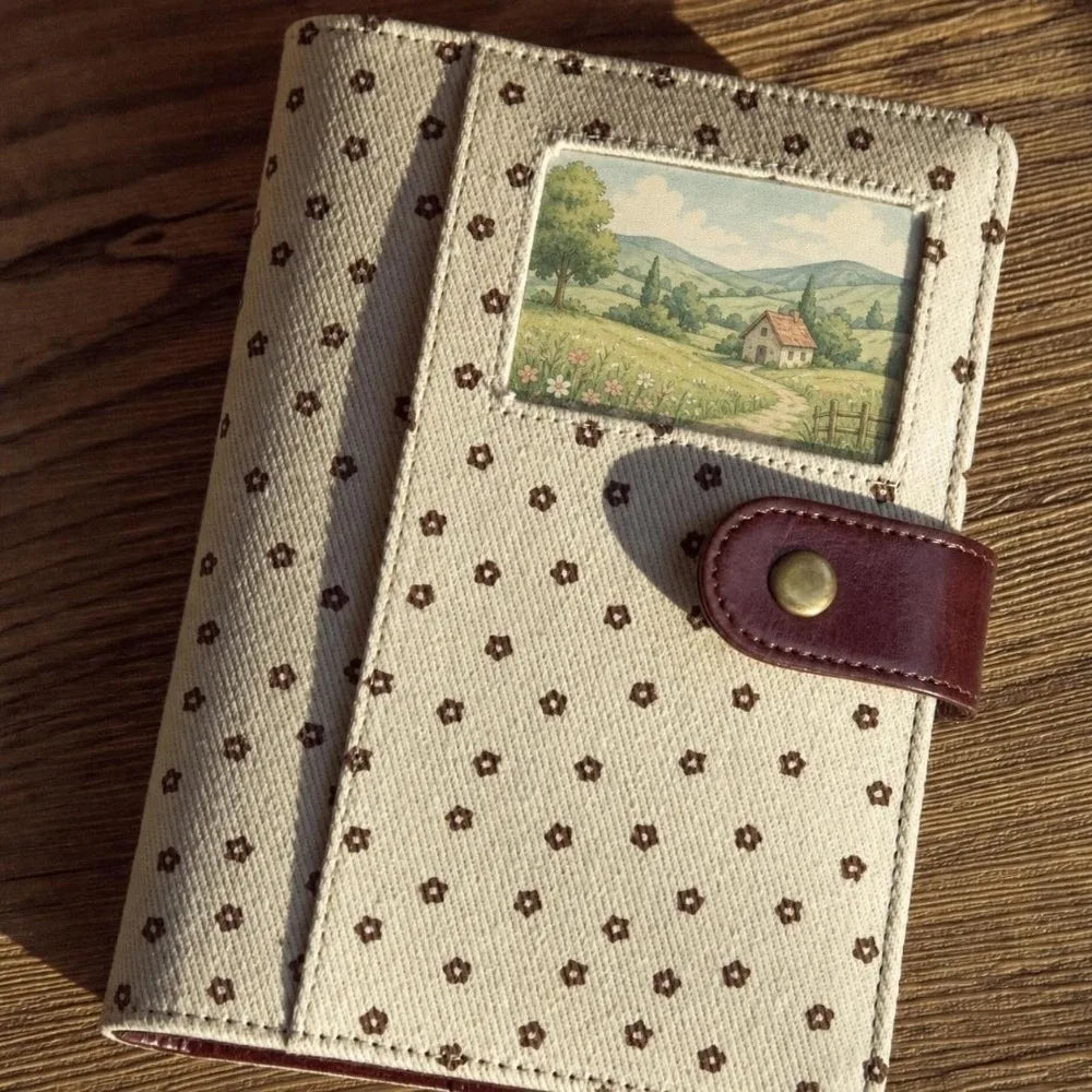 Vintage Polka Dot A7 Loose Leaf Binder Notebook – Fabric Cover Loose Leaf Notebook HIP