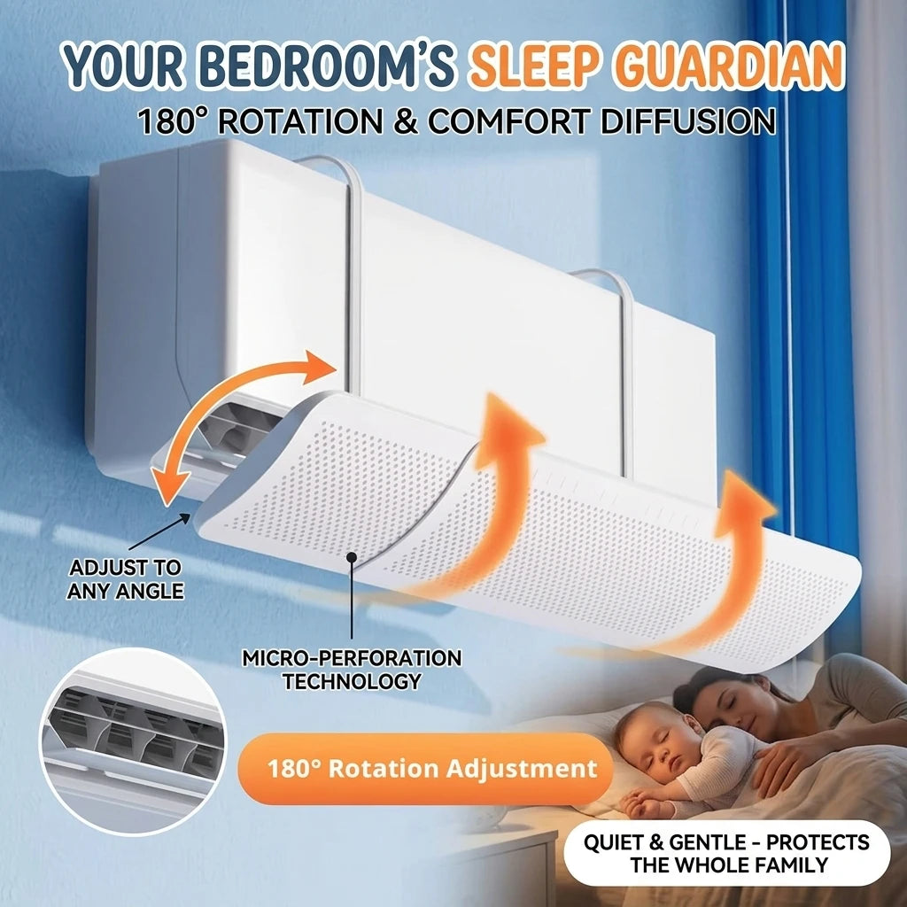  Anti-Direct Blowing Air Conditioning Wind Deflector Wall-Mounted Outlet Baffle Hanging Conditioning Guide Cover HIP