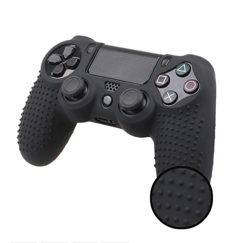 Silicone Grip Cover Case for PS4 Controller – Slim & Pro Controller Silicone Case HIP Black