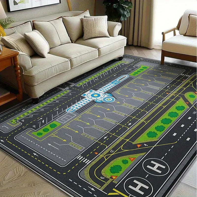 Abstract Runway Pattern Area Rug – Washable Anti-Slip Mat Area Rug HIP 1 50x80cm-Felt