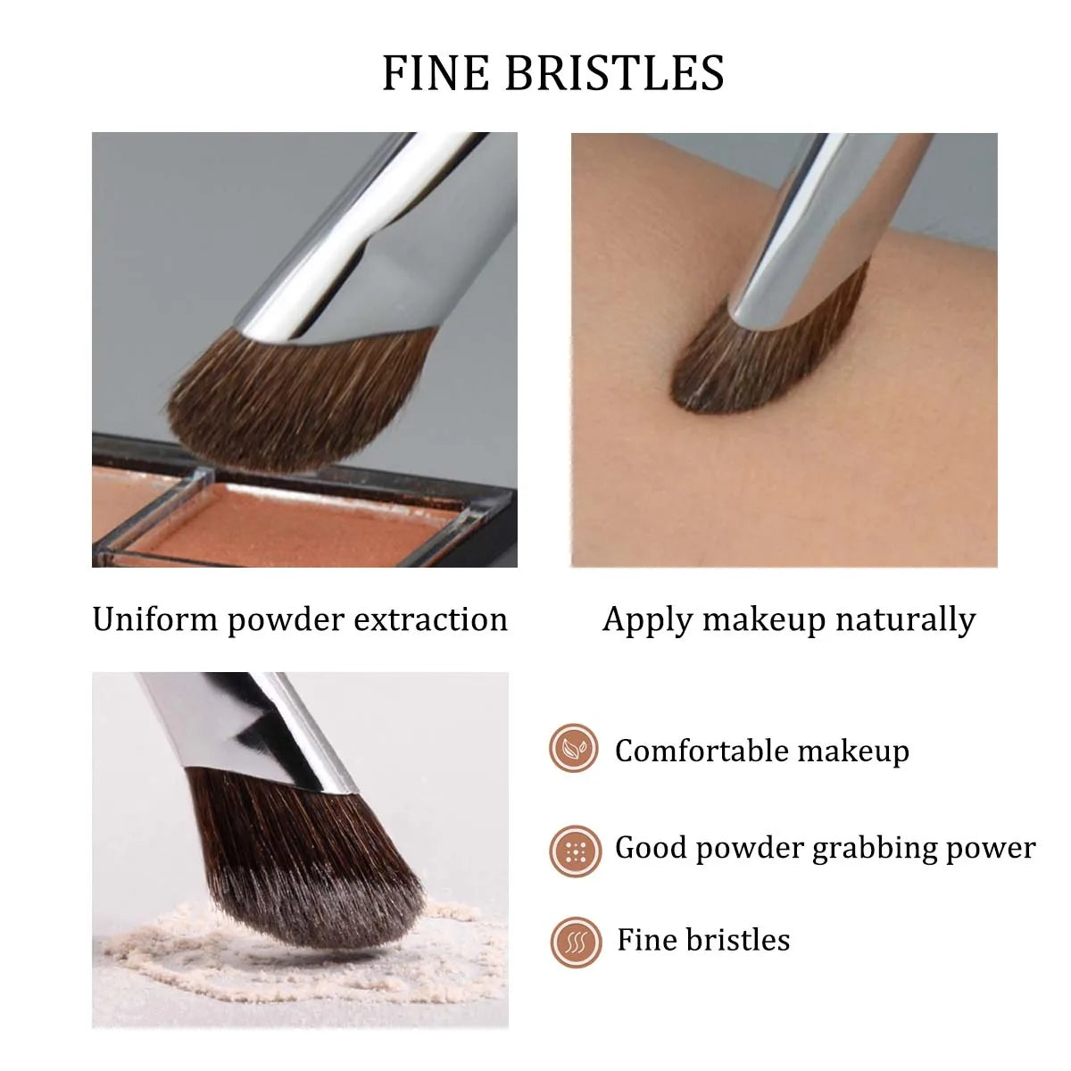 Scythe Beveled Nose Shadow & Highlighter Blending Brush Contour Makeup Brush HIP
