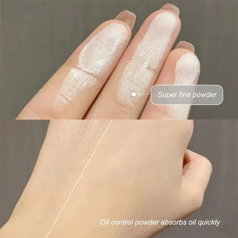 Pressed Powder Transparent White Brighten Oil Control Concealer Lasting Natural Face Makeup Setting Powder Waterproof Cosmetic HIP