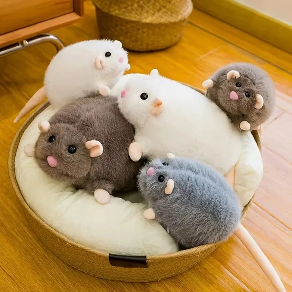 Fancy Rat Plush Pencil Case – Soft Animal Pouch 20cm Plush Pencil Case HIP