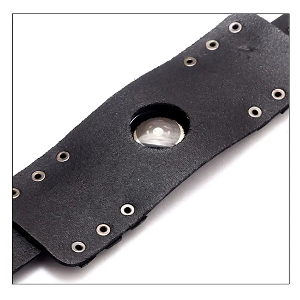 Punk Leather Smartwatch Band – Unisex 38–44mm Wristband Smartwatch Band HIP