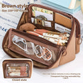 Large Capacity Detachable Pencil Case – Multi-Pocket Pen Bag Pencil Case HIP Coffee