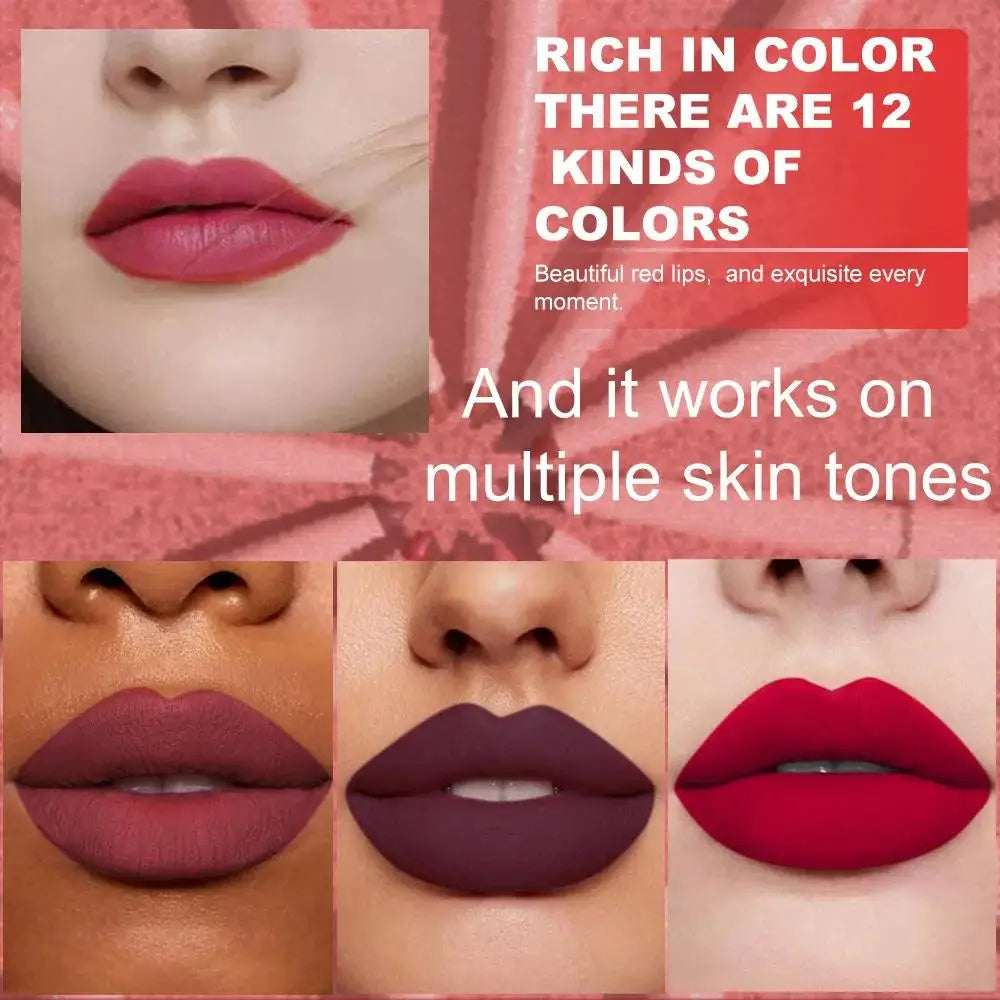 DUNUF 6-Piece Matte Lip Liner Set – Waterproof & Long-Lasting Matte Lip Liner Set HIP