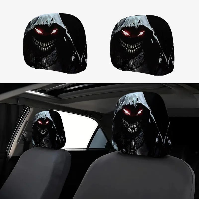 2-Pack Printed Car Headrest Covers – Fun Seat Decor Car Headrest Covers HIP