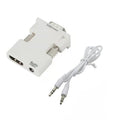 HDMI Female to VGA Male Adapter Cable with Audio Video Adapter Cable HIP White