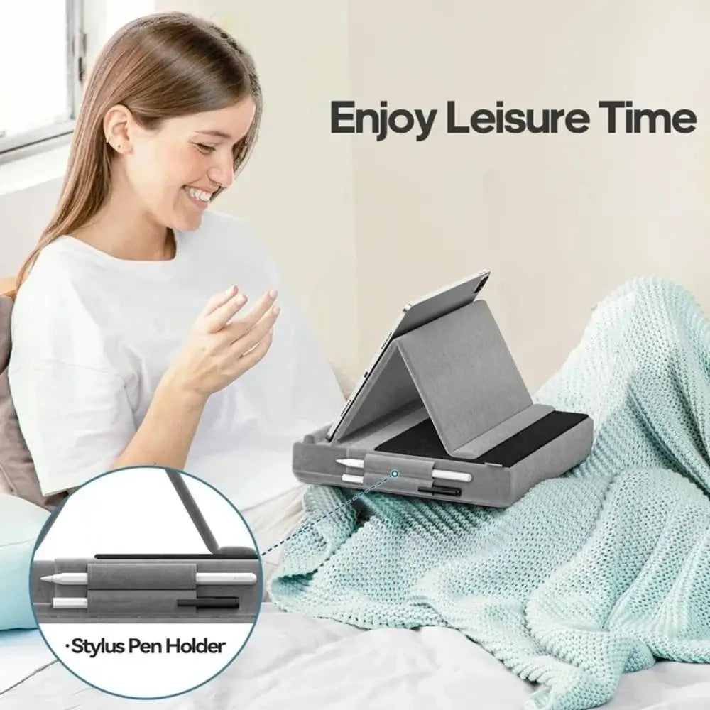 2-in-1 Foldable Tablet Pillow Stand for Lap – Multi-Angle Tablet Pillow Stand HIP