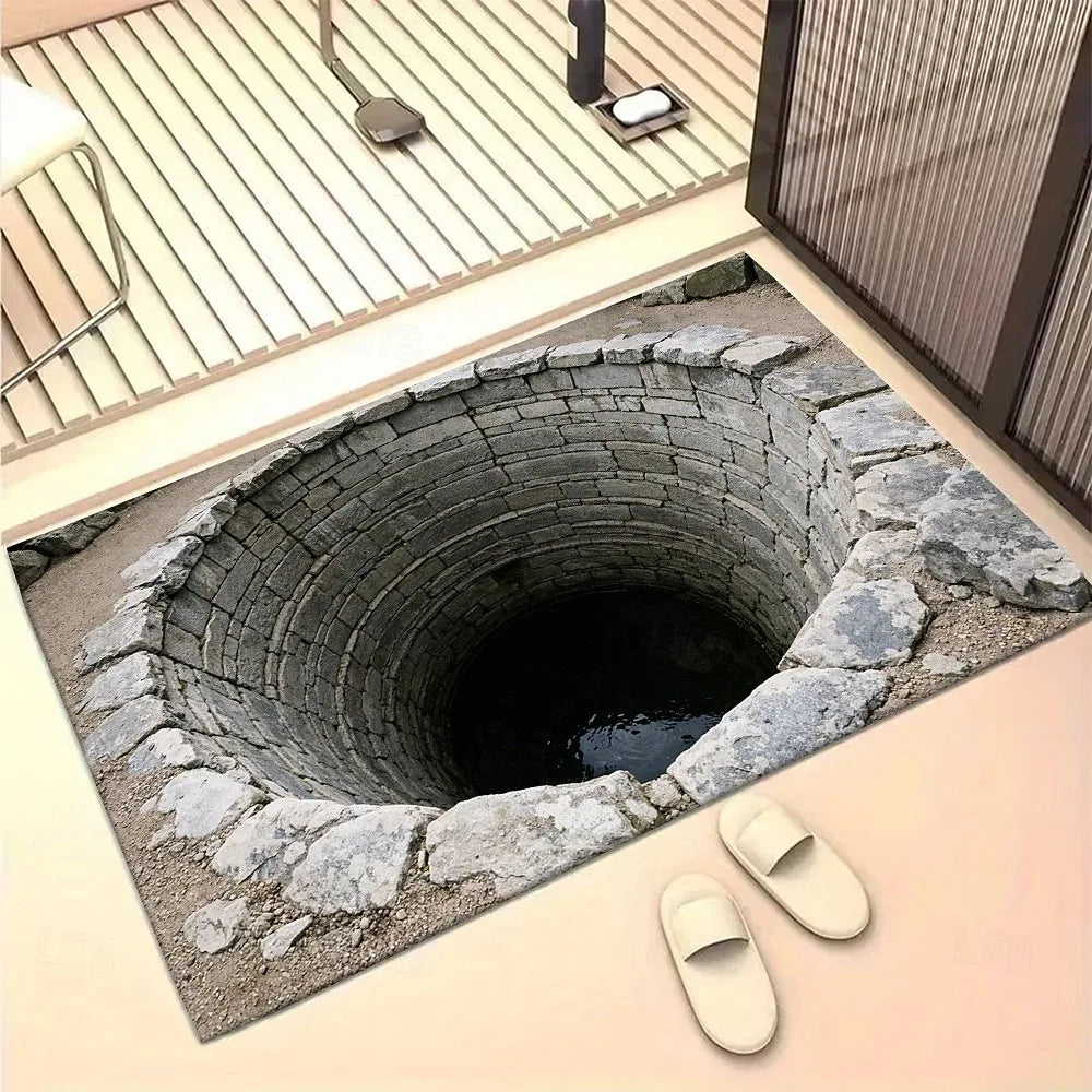 3D Optical Illusion Doormat – Anti-Slip Deep Well Design Optical Illusion Doormat HIP 1 50x80cm-Felt