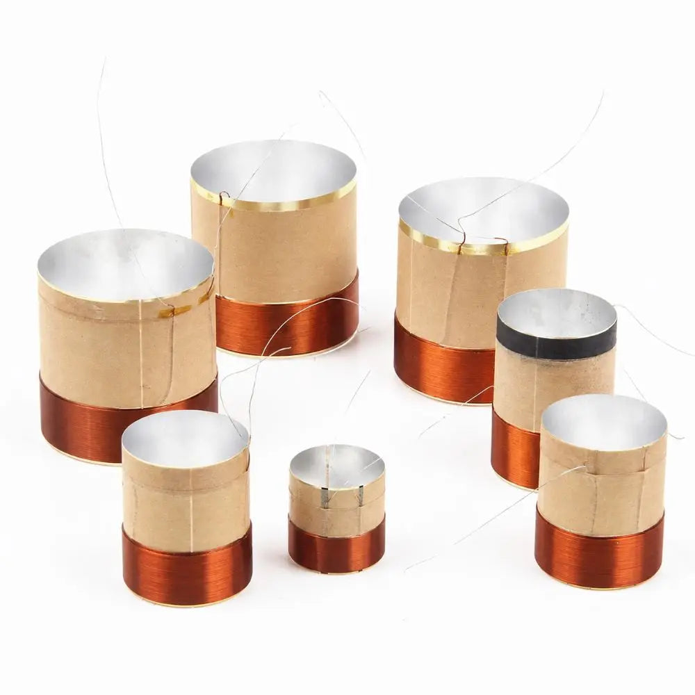 Bass Speaker Voice Coil 19.5–38.5mm White Aluminum 2-Layer Speaker Repair Part HIP