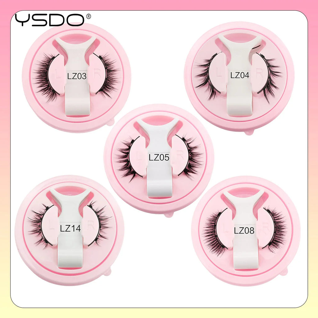 YSDO Magnetic Lashes Kit 1Pairs 3D Manga Reusable False Eyelashes With Micro Magnet Pieces Fake Mink Soft Natural Fluffy Makeup HIP