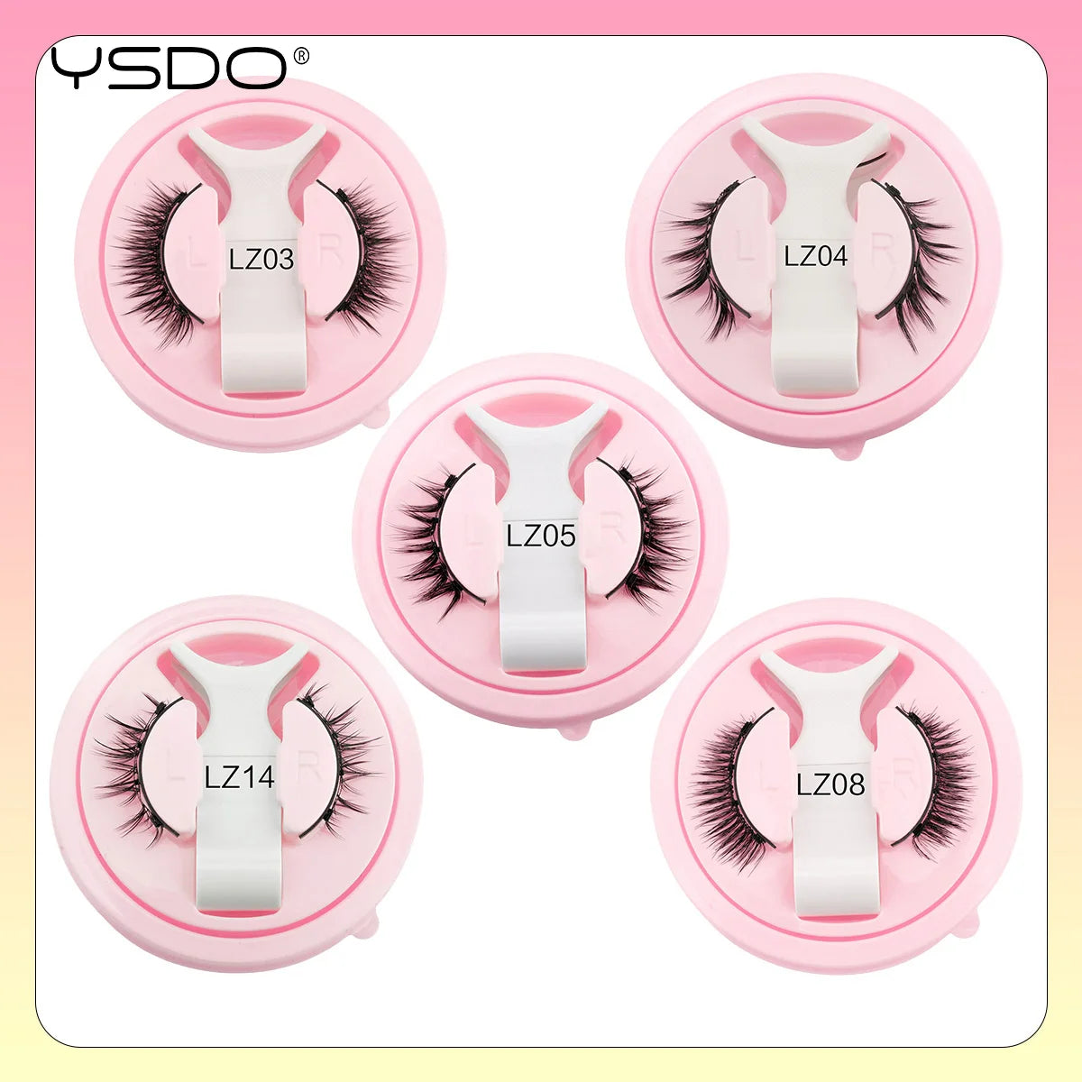 YSDO Magnetic Lashes Kit 1Pairs 3D Manga Reusable False Eyelashes With Micro Magnet Pieces Fake Mink Soft Natural Fluffy Makeup HIP