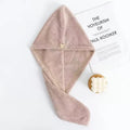 Microfiber Hair Towel Wrap – Quick Dry Absorbent Turban Microfiber Hair Towel HIP C789-Brown 1pcs
