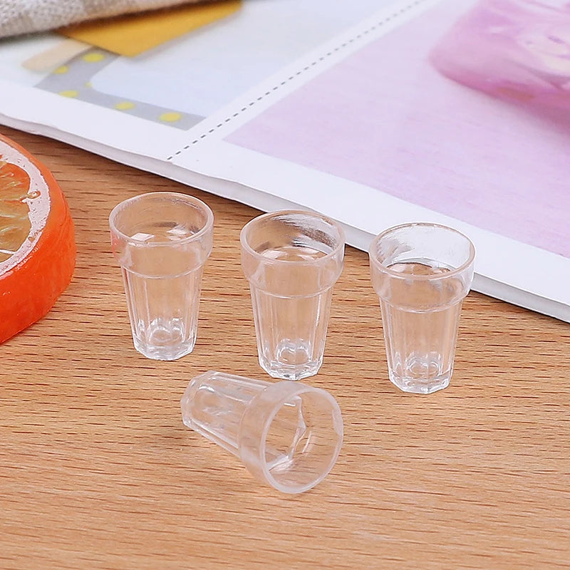 4-Piece Miniature Resin Drink Cups – Dollhouse DIY Decor Miniature Craft Props HIP