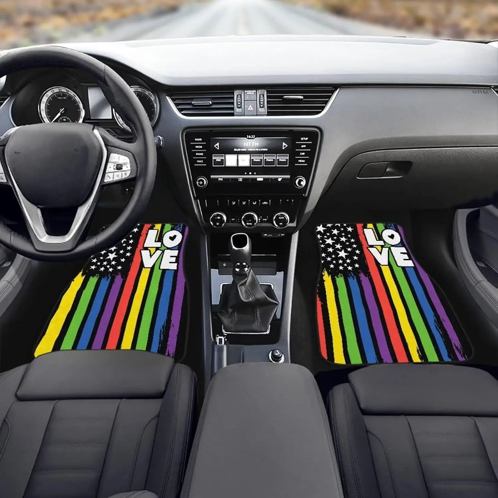 Rainbow Pride Car Floor Mats – 4-Piece Anti-Slip Set Car Floor Mats HIP