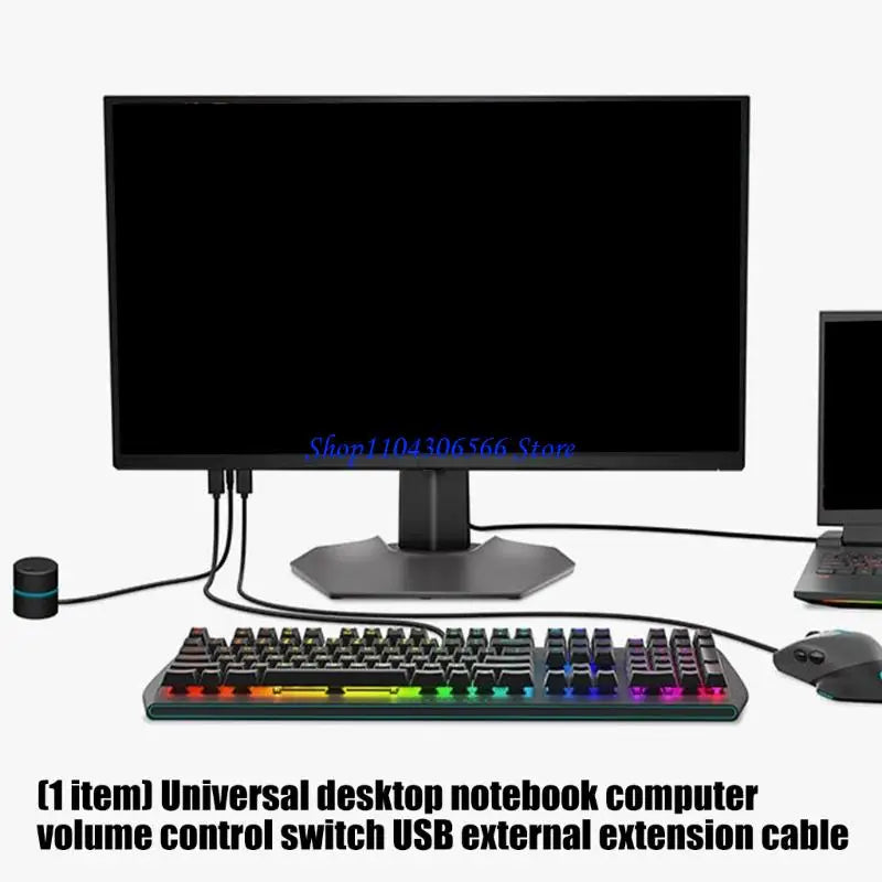 USB Volume Control Knob – Plug & Play PC Sound Adjuster USB Audio Controller HIP