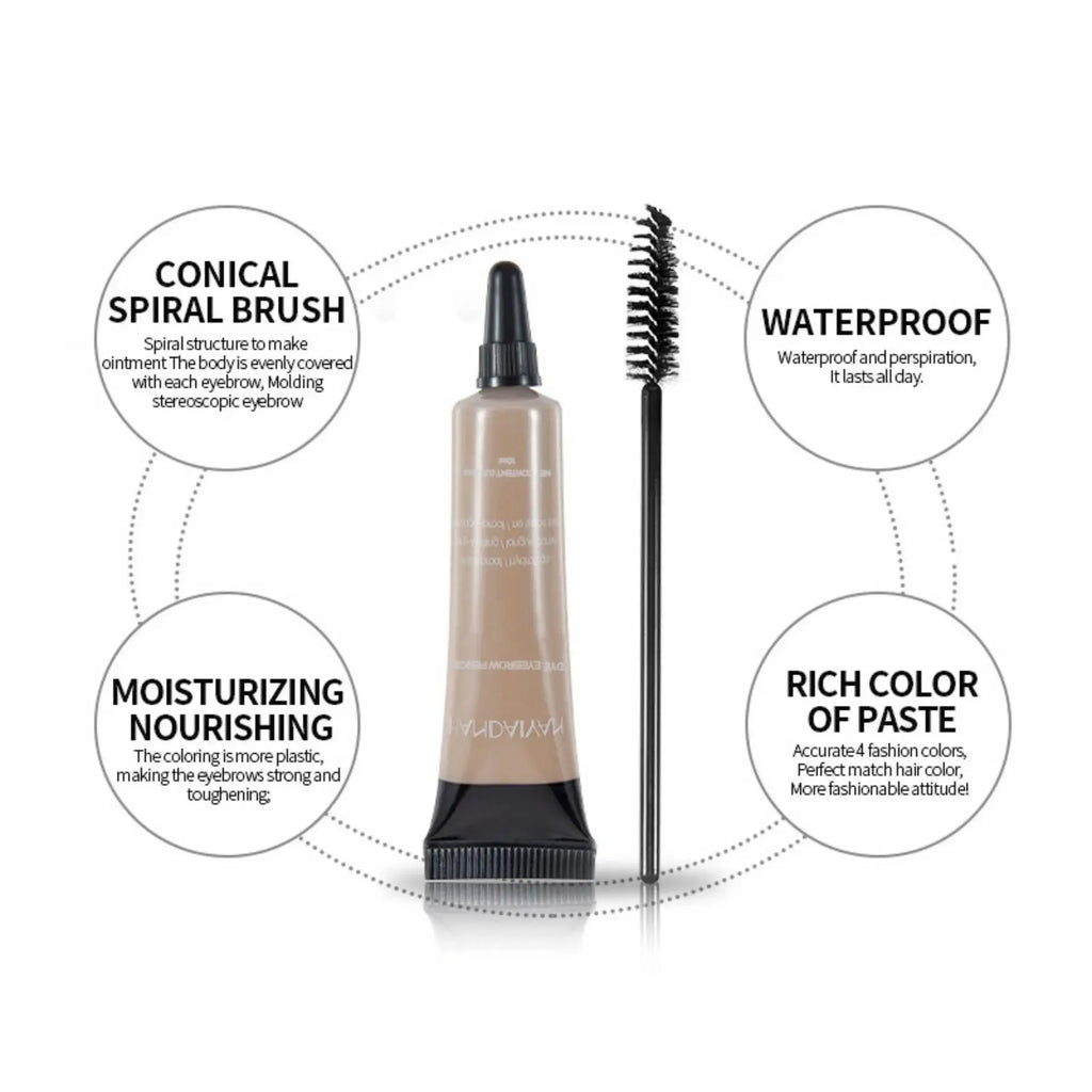Handaiyan Waterproof Eyebrow Tint Gel – 6 Shades & Dual Brush Eyebrow Tint Gel HIP