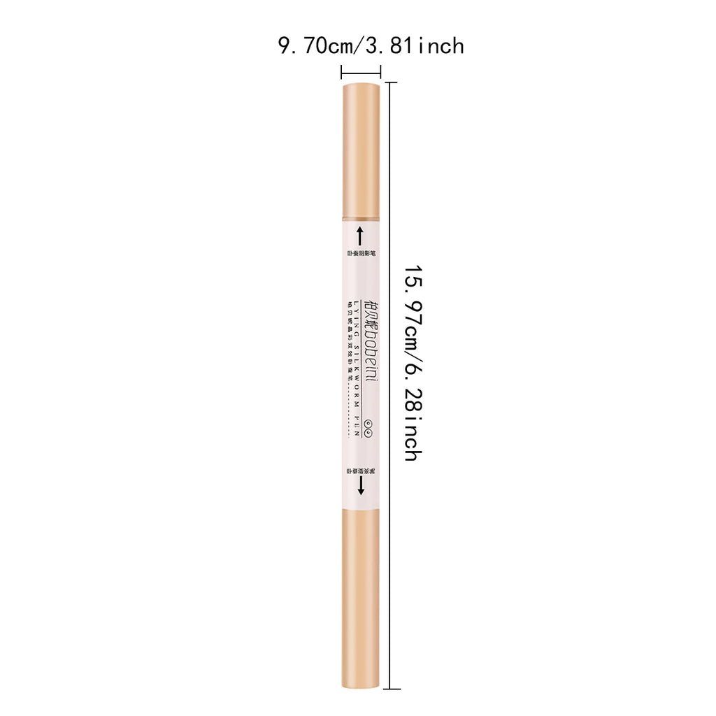 Double-Ended Silkworm Eye Pen – Matte & Glitter Highlight Eye Highlighter Pen HIP
