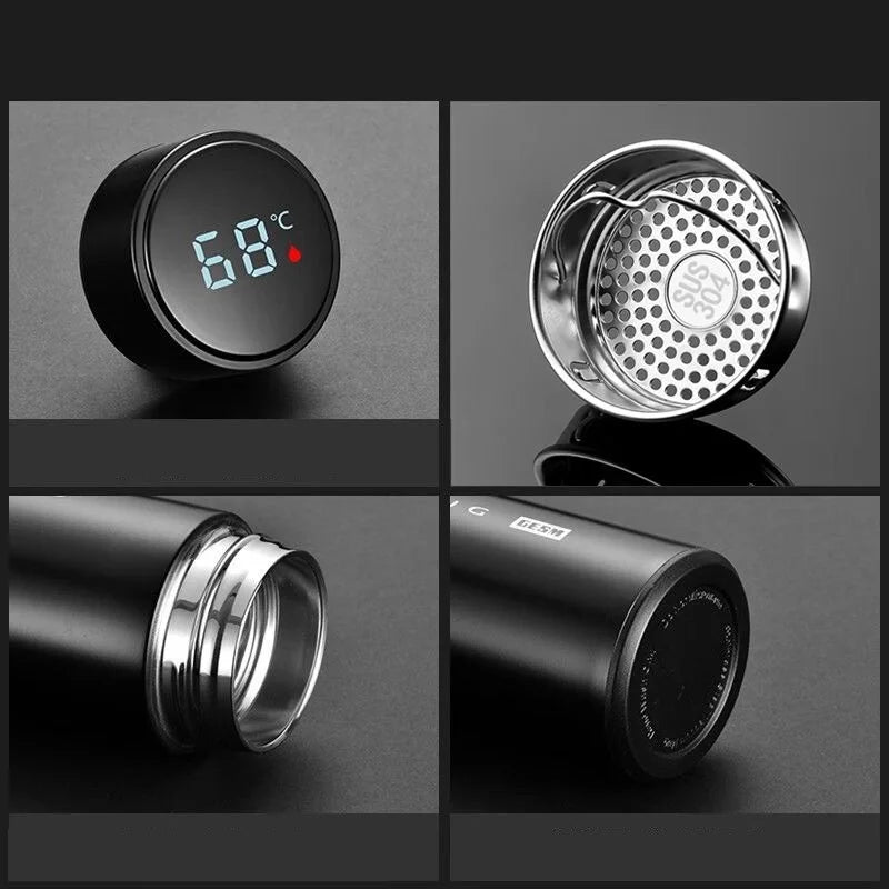 500ml Smart LCD Thermos Mug with Tea Infuser | Hot & Cold Vacuum Thermos Mug HIP