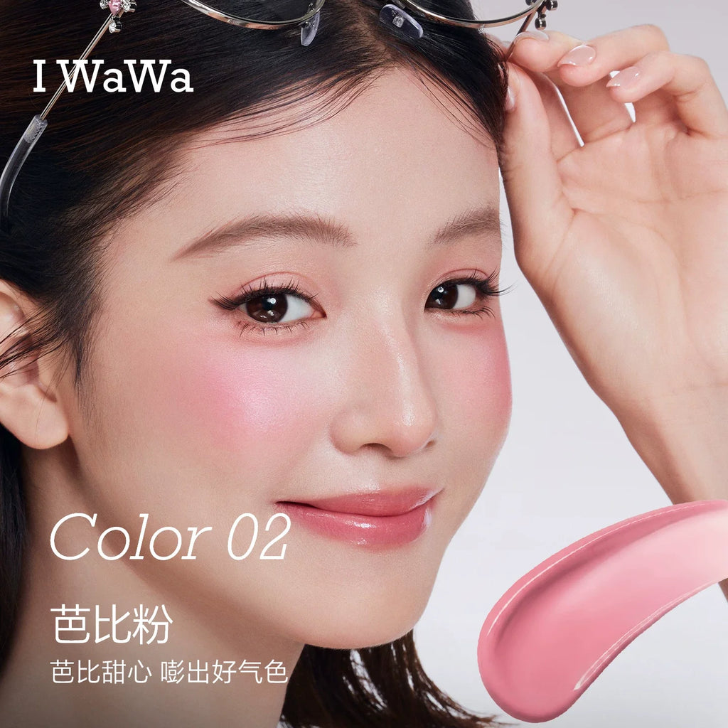 Iwawa Plump Liquid Blush – Dewy & Long-Lasting | 5.5g Liquid Blush HIP 02 Pink