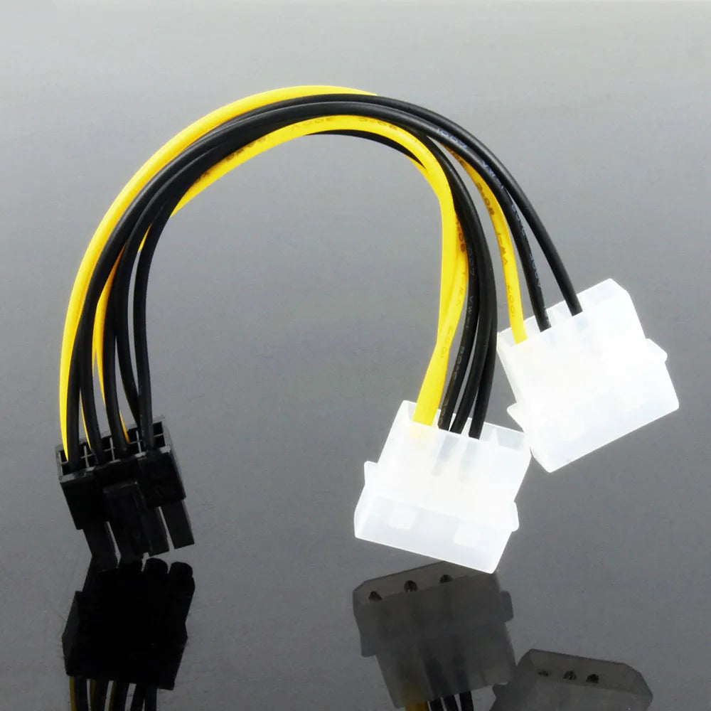 8-Pin to Dual 4-Pin Molex GPU Power Cable – 25cm | OULLX GPU Power Cable HIP