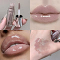 Black Rabbit Gothic Silver Metallic Lip Gloss Black Mirror Light Translucent Lip Lacquer Non-Sticky Water Gloss Lips Tint Makeup HIP 01