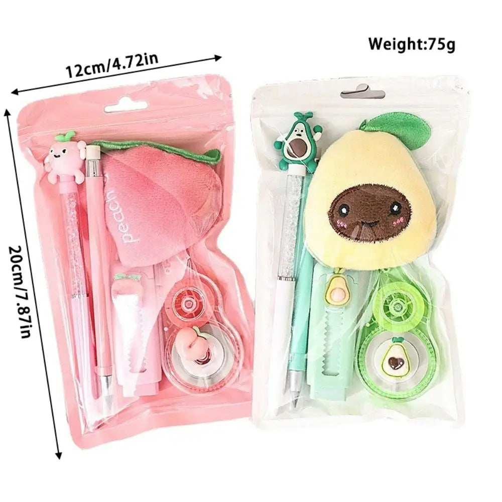 5-Piece Fruit Stationery Set – Gel Pen & Correction Tape Gift Stationery Gift Set HIP