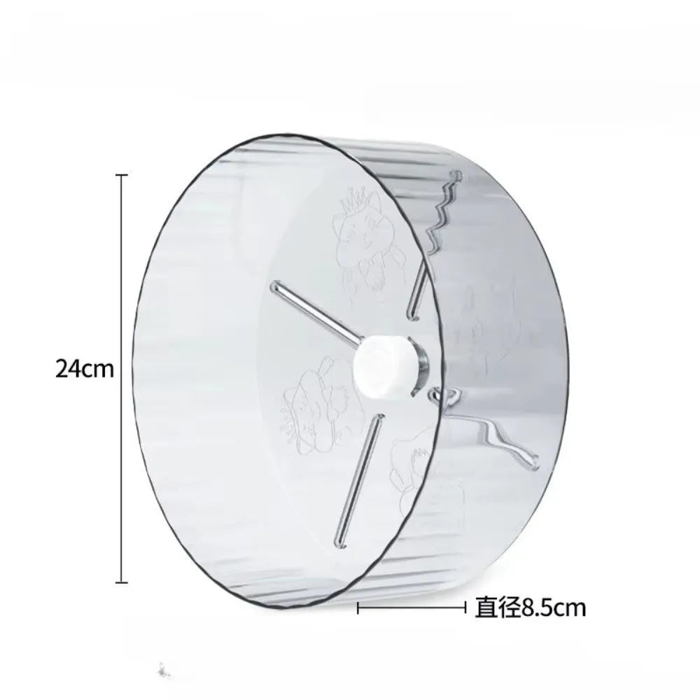 Silent Transparent Hamster Running Wheel – 3 Sizes Pet Exercise Wheel HIP