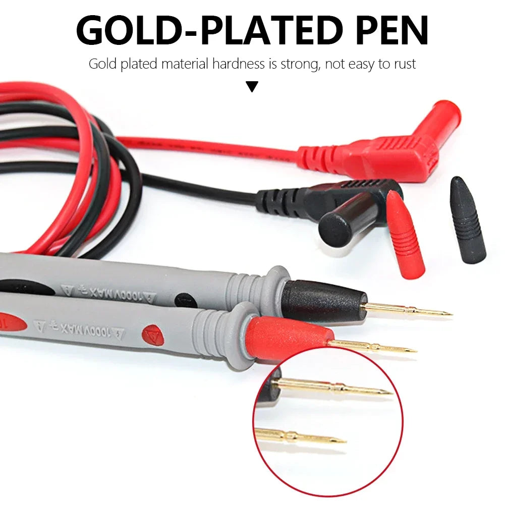 2PCS Silicone wire Universal Probe Test Leads Pin for Digital Multimeter Needle Tip Multi Meter Tester Probe 20A 1000V HIP