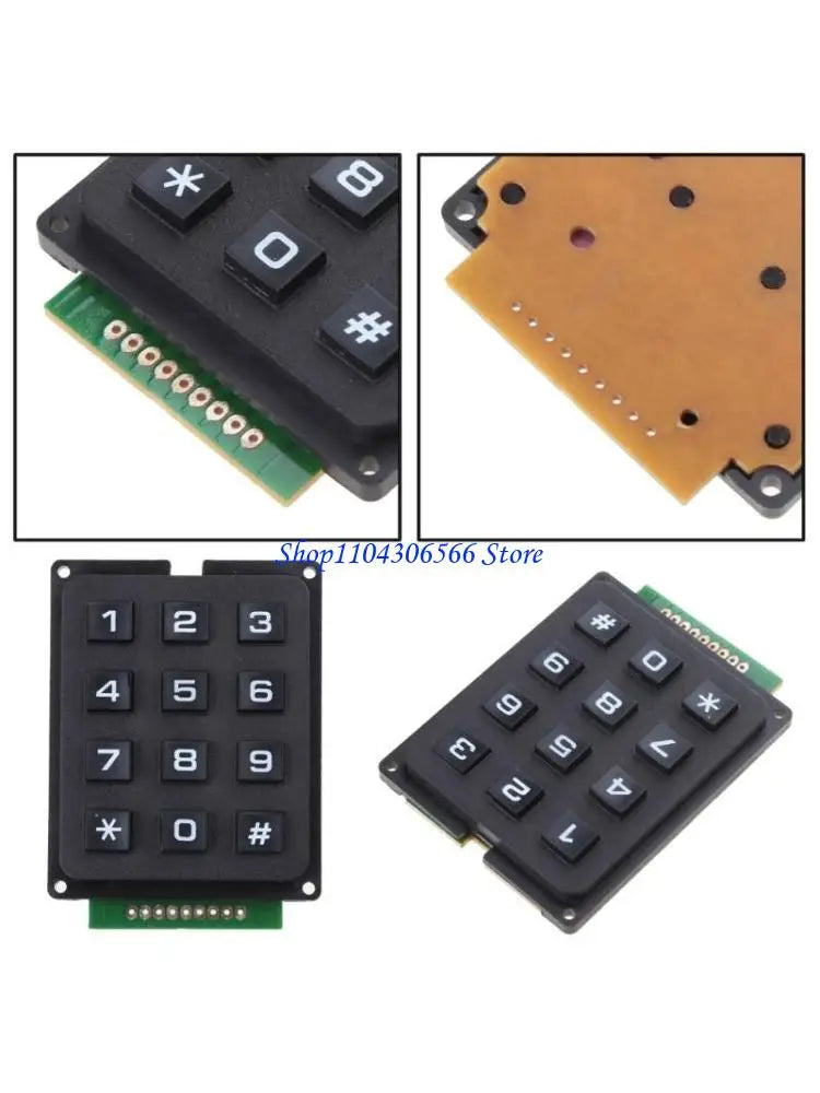 12-Button 4x3 Matrix Membrane Keypad for DIY Electronics Matrix Membrane Keypad HIP CN